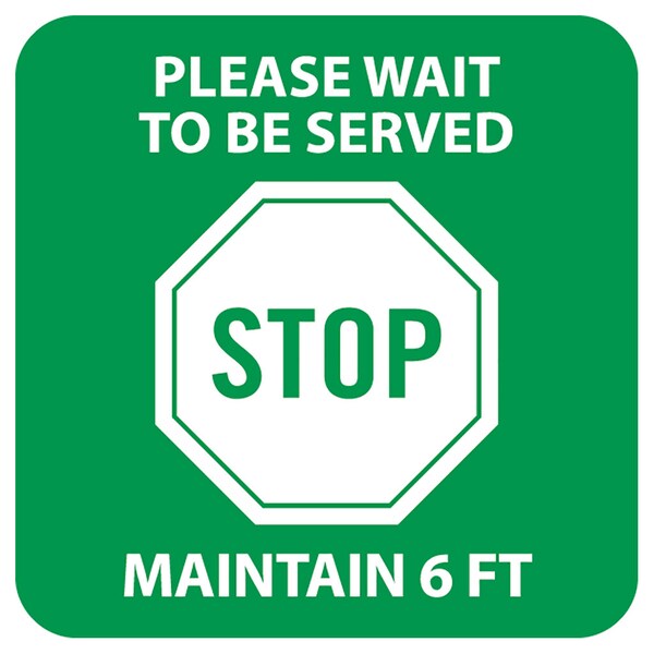 Identity Group Stop, Please Wait, Green, 15" 8470XGR
